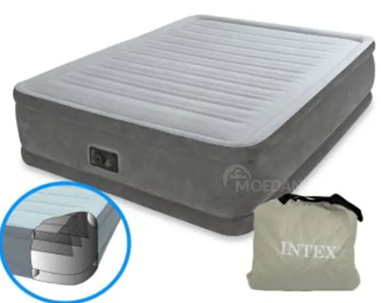 Надувной матрас. Бесплатная доставка! 1,52 м x 2,03 м x 46 см Тбилиси - изображение 3