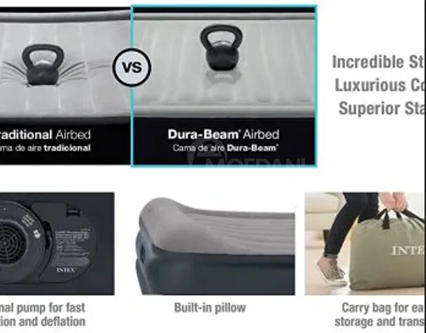 Надувной матрас, матрас, бесплатная доставка! ‎99 x 191 x 42 см Тбилиси - изображение 5