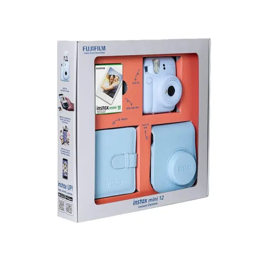 Ფირის ფოტოაპარატის ნაკრები Fujifilm Instax Mini 12 Pastel Blue Bundle BOX თბილისი