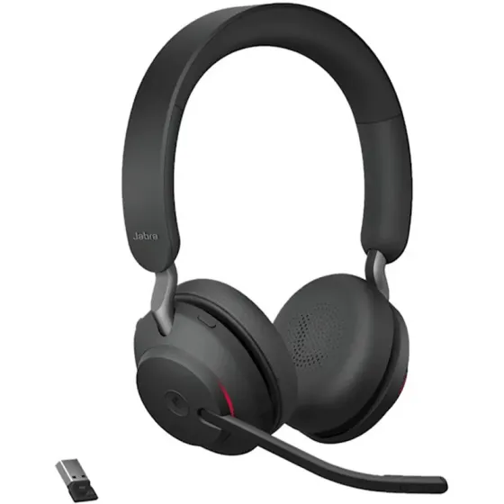 Უსადენო ყურსასმენი Jabra Evolve2 65 Link380A MS Stereo (Bluetooth / USB-A) თბილისი