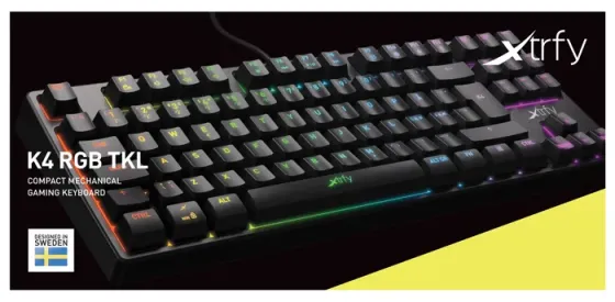 Gaming კლავიატურა Xtrfy K4 TKL RGB Kailh RED RU თბილისი