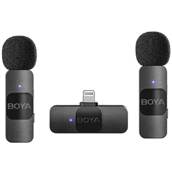 Უსადენო მიკროფონი Boya BY-V2 Ultracompact 2.4Ghz Black თბილისი