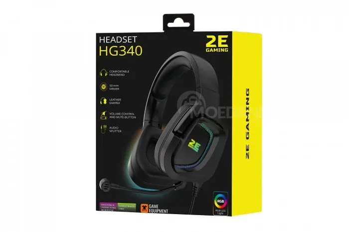 Ყურსასმენი მიკროფონით 2E Gaming Headset Hg330 RGB 3.5 MM Black 2E-Hg340Bk თბილისი - photo 3