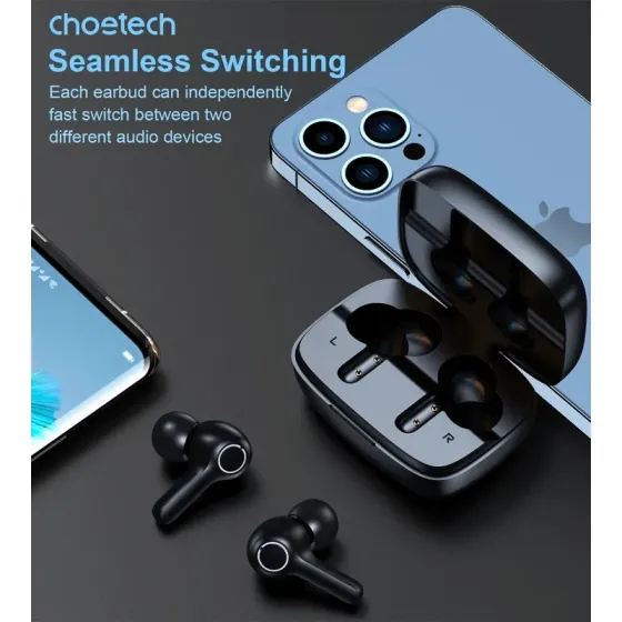 Უსადენო ყურსასმენი Choetech BH-T06 Black თბილისი