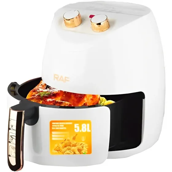 Ფრისა და ქათმის მოსამზადებელი აპარატი (უზეთო) RAF R.5232W (1500 W, 5.8 L) თბილისი