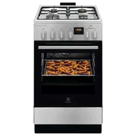 Კომბინირებული გაზქურა Electrolux Lkk560222X ელექტრო ღუმელით, Airfry და Plussteam ფუნქციით, უჟანგავი თბილისი