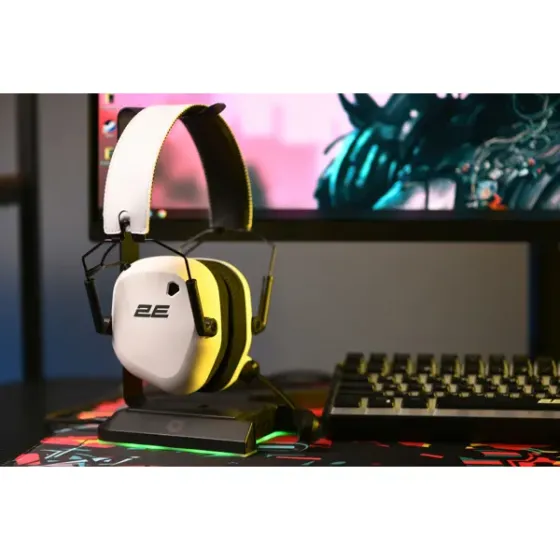 Ყურსასმენი 2E 2E-Hg365Wt-WL Hg365, Gaming Headset, Wireless, USB, Bluetooth, White თბილისი