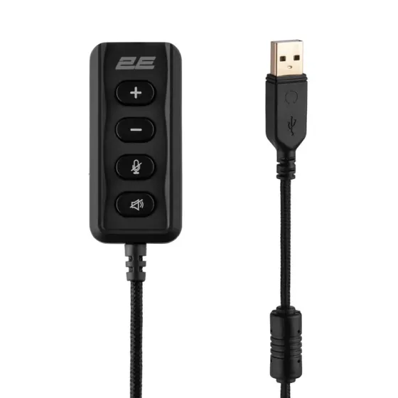 Ყურსასმენი 2E Hg355 7.1 Mini-Jack/Dual 3.5ММ/USB-A (1.5/1.5/0.2M) Black თბილისი