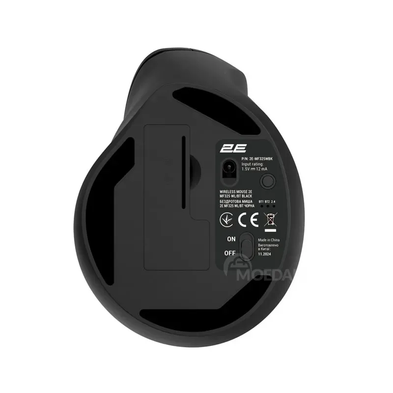 Მაუსი 2E Mouse 2E-Mf325Wbk Mf325 Silent, WL/BT, Vertical, Black თბილისი - photo 2