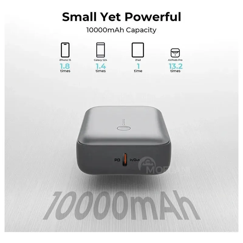 Პორტატული დამტენი Aukey PB-Y55 10000Mah 22.5W Storm Gray თბილისი - photo 2