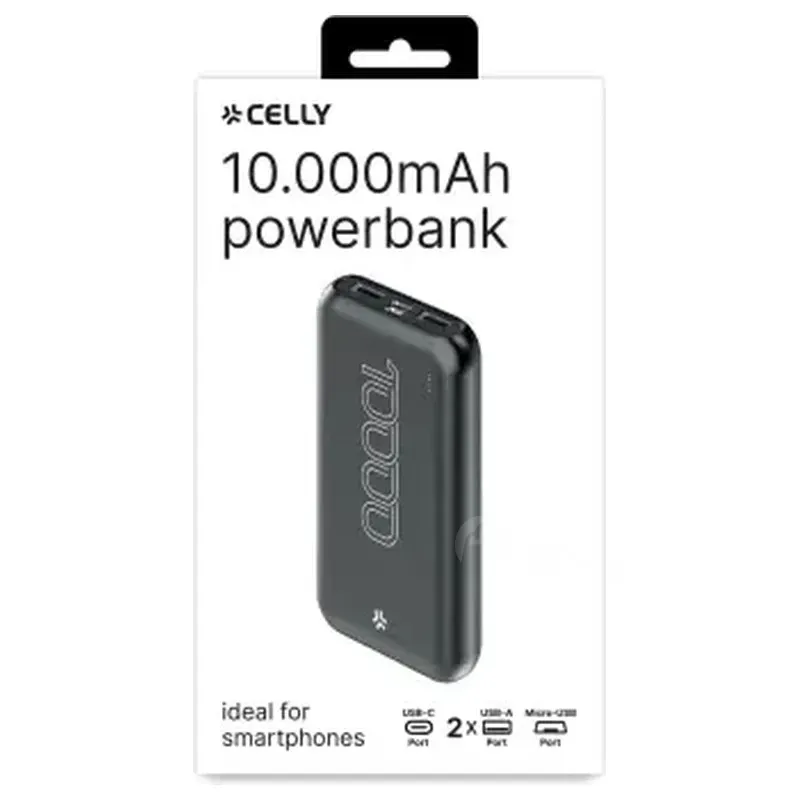 Პორტატული დამტენი (Power Bank) Celly Energy 10000Mah 10W შავი თბილისი - photo 2