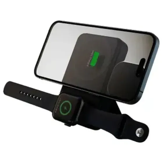 Პორტატული დამტენი Power Bank Celly 10W Wireless + Apple Watch Charger 10000Mah Magsafe შავი თბილისი