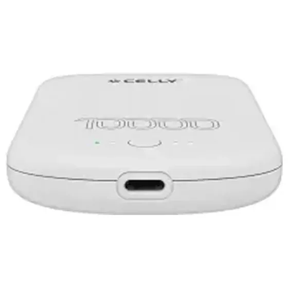 Პორტატული დამტენი Power Bank Celly GRS 10000Mah 10W უსადენო Magsafe თეთრი თბილისი