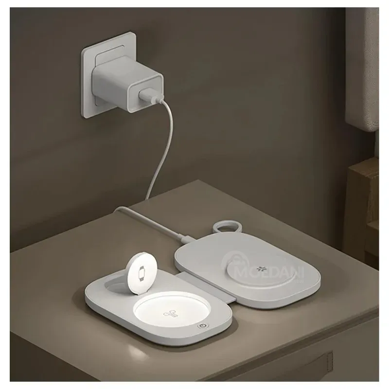 Პორტატული დამტენი Celly Magsafe Charge Pocket 3In1, 15W უსადენო დამუხტვით, თეთრი თბილისი - photo 5