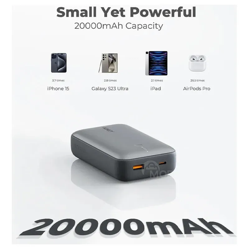Პორტატული დამტენი Power Bank Aukey PB-Y57 22.5W Storm Gray თბილისი - photo 2