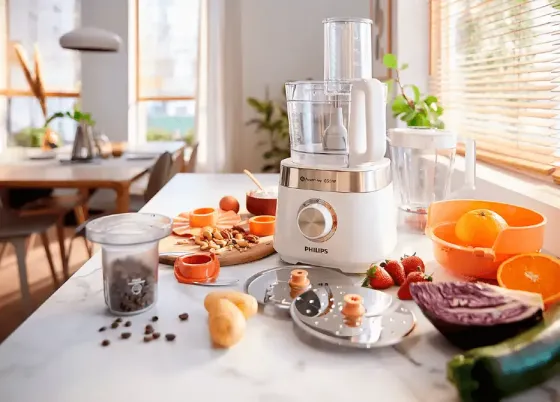 Კომბაინი Philips Hr7520/00 850 W (ბლენდერი, ჩოფერი, ხორცსაკეპი, სლაისერი, წვენსაწური და მიქსერი) თბილისი