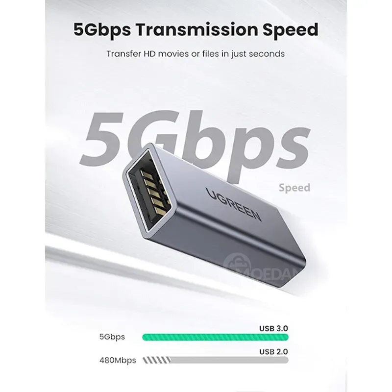 USB ადაპტერი Ugreen Us381 (20119) USB 3.0 Type A Female TO Female Adapter თბილისი - photo 5