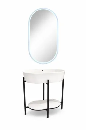 Აბაზანის ავეჯის კომპლექტი H030 სარკე LED განათებით თბილისი