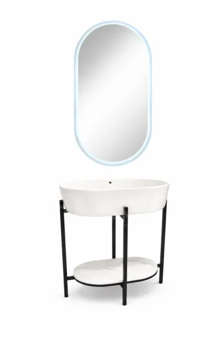 Აბაზანის ავეჯის კომპლექტი H030 სარკე LED განათებით თბილისი - photo 2