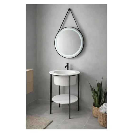 Აბაზანის ავეჯის კომპლექტი H026+J518 სარკე LED განათებით თბილისი