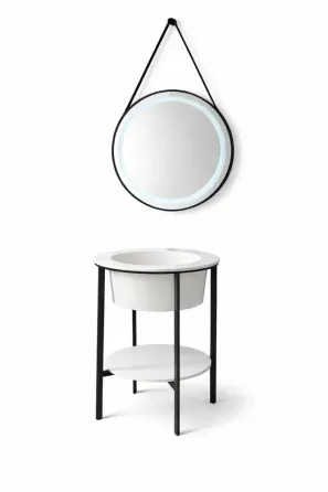 Აბაზანის ავეჯის კომპლექტი H026+J518 სარკე LED განათებით თბილისი