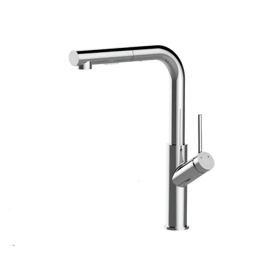 Სამზარეულოს ონკანი გამოსაწევი ხორთუმით Rubineta Bona-35 Chrome თბილისი