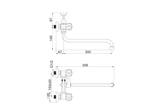 Შემრევი ონკანი Rubineta R1Sk02 თბილისი