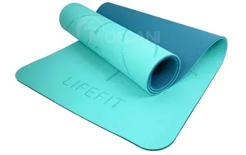 Коврик для йоги LifeFit Relax Duo 183x58x0.6 см, бирюзовый. Тбилиси - изображение 1
