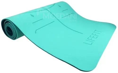 Коврик для йоги LifeFit Relax Duo 183x58x0.6 см, бирюзовый. Тбилиси - изображение 4
