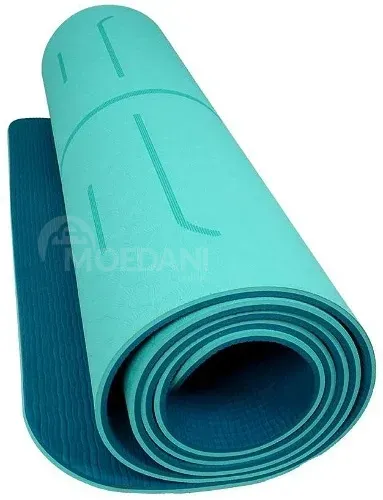 Коврик для йоги LifeFit Relax Duo 183x58x0.6 см, бирюзовый. Тбилиси - изображение 2