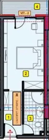 Продам 1-комн. квартиру 24.6м² 3/12 эт. Тбилиси