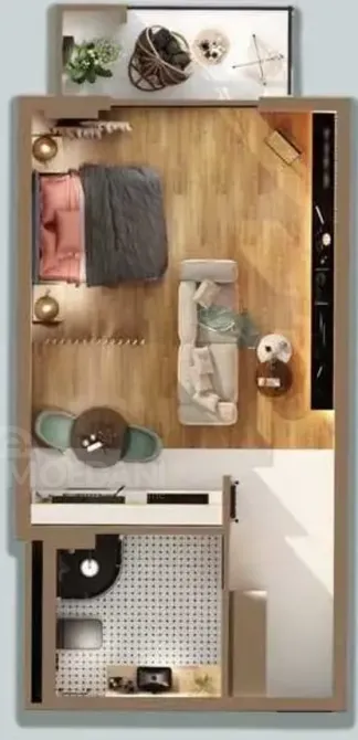 Продам 1-комн. квартиру 24.6м² 3/12 эт. Тбилиси - изображение 1