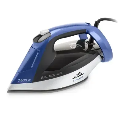 Მრავალფუნქციური ორთქლის უთო ETA 227690000 Chloe ლურჯში გააჩნია 2600 ვატი სიმძლავრე და 220-240 ვოლტზე თბილისი