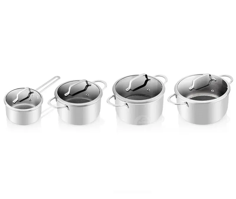 Stainless Steel Kettle Set ETA 192990000 Honeycomb (4pcs) Silver Tbilisi - photo 2