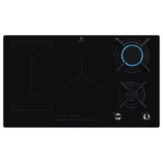 Встраиваемая комбинированная варочная панель Electrolux KDI951723K (2 индукционные + 2 газовые конфорки, 90 см, черная) Тбилиси