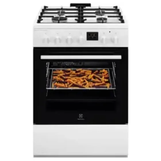 Совмещенная газовая плита с функцией Airfry Electrolux Lkk660220W, белая. Тбилиси