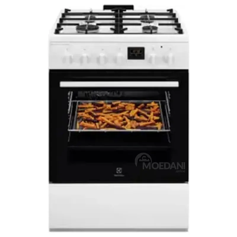 Совмещенная газовая плита с функцией Airfry Electrolux Lkk660220W, белая. Тбилиси - изображение 1