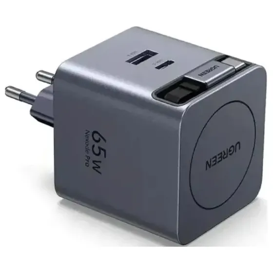 Ugreen X615 (65825) 65W GAN Fast Charger with Type-C & USB Cable, Gray Tbilisi