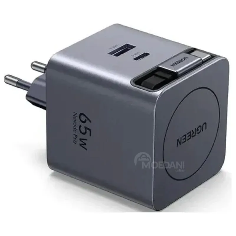 Ugreen X615 (65825) 65W GAN Fast Charger with Type-C & USB Cable, Gray Tbilisi - photo 1