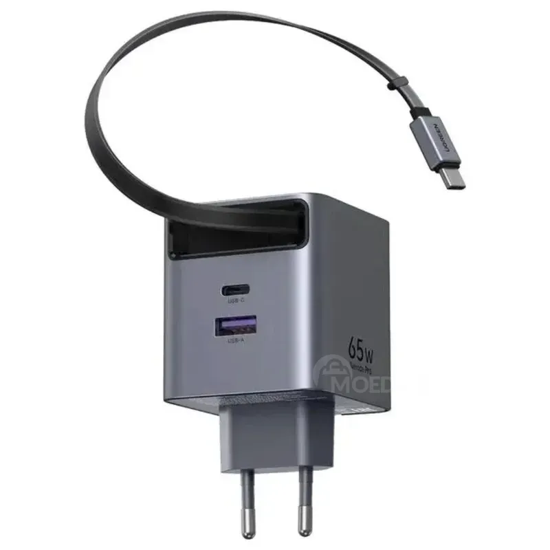 Ugreen X615 (65825) 65W GAN Fast Charger with Type-C & USB Cable, Gray Tbilisi - photo 2