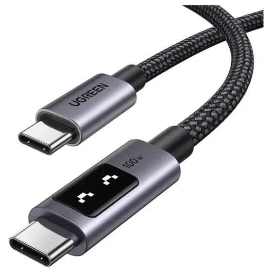 USB Cable Fast Charging Ugreen UNO L509 (35501) 100W Type-C TO Type-C 1m Black/Gray Tbilisi