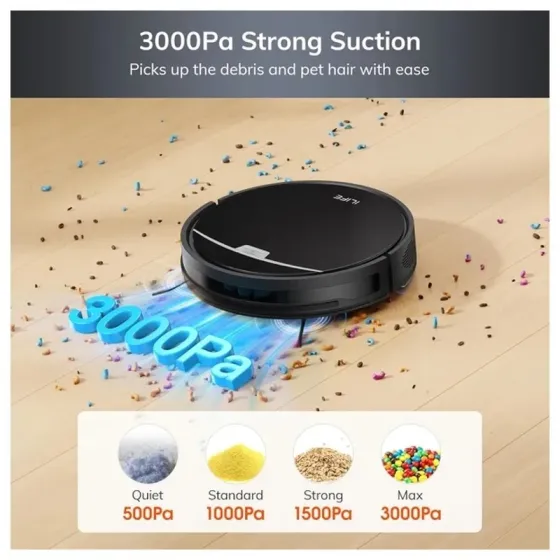 Რობოტი მტვერსასრუტი მშრალი და სველი წმენდით Ilife V9 PRO 3000Pa შეწოვის ძალით თბილისი