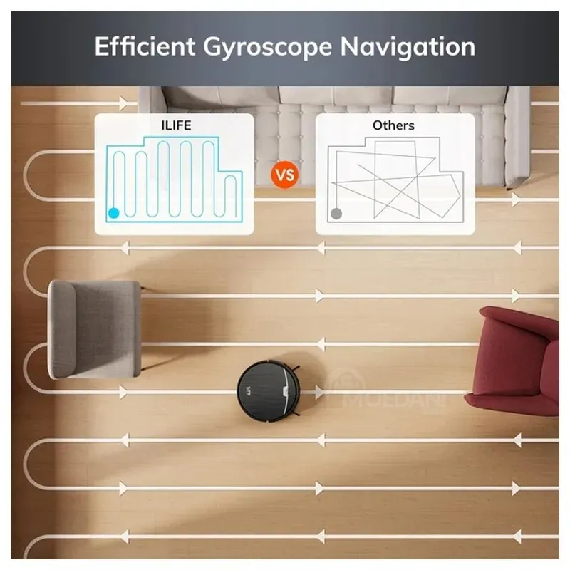 Რობოტი მტვერსასრუტი მშრალი და სველი წმენდით Ilife V9 PRO 3000Pa შეწოვის ძალით თბილისი - photo 3