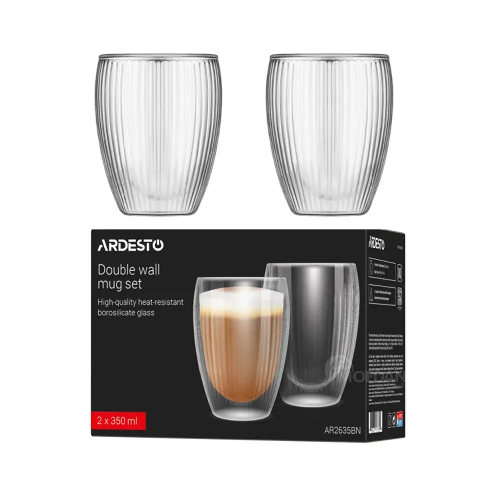 Ჭიქების ნაკრები ორკედლიანი Ardesto Ar2635Bn 2 ც თბილისი - photo 1