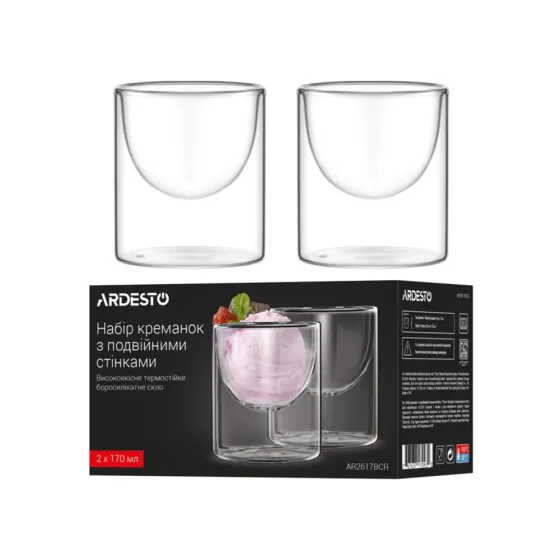 Დესერტის ჭიქები Ardesto Ar2617Bcr 2 ც თბილისი