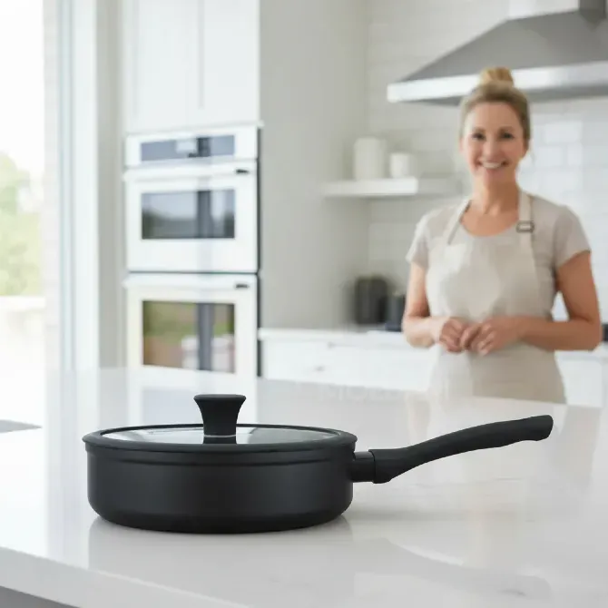 Ტაფა Ucclife Ucf10424 28 CM Black წარმოადგენს მაღალი ხარისხის გრანიტის ტაფას თბილისი - photo 1