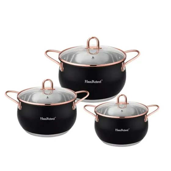 Hausroland HR-109-2 მოდელი არის უმაღლესი ხარისხის 3 ცალიანი ქვაბების ნაკრები თბილისი