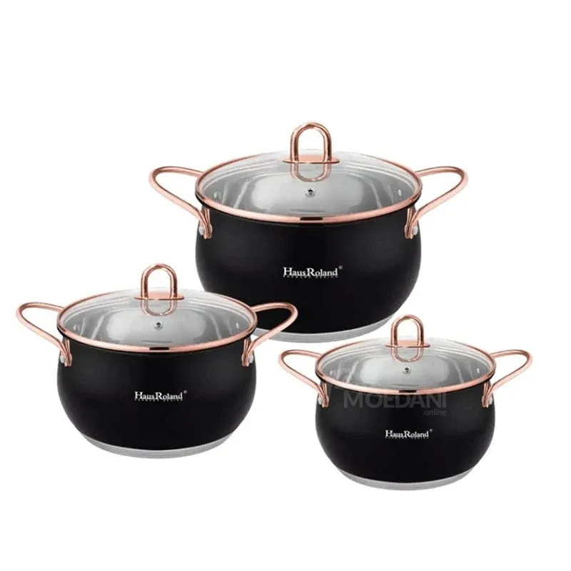 Hausroland HR-109-2 მოდელი არის უმაღლესი ხარისხის 3 ცალიანი ქვაბების ნაკრები თბილისი - photo 1