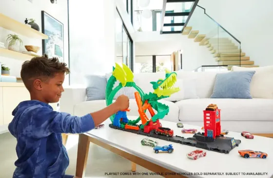 Სათამაშო ნაკრები Mattel Hdp03 HOT Wheels City Dragon Drive თბილისი