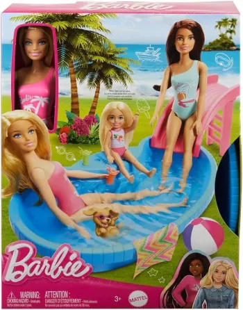 Ბარბის სათამაშო ნაკრები Mattel Hrj74, Barbie Pool With Doll თბილისი